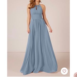 Azazie Bonnie Dusty Blue bridesmaid dress